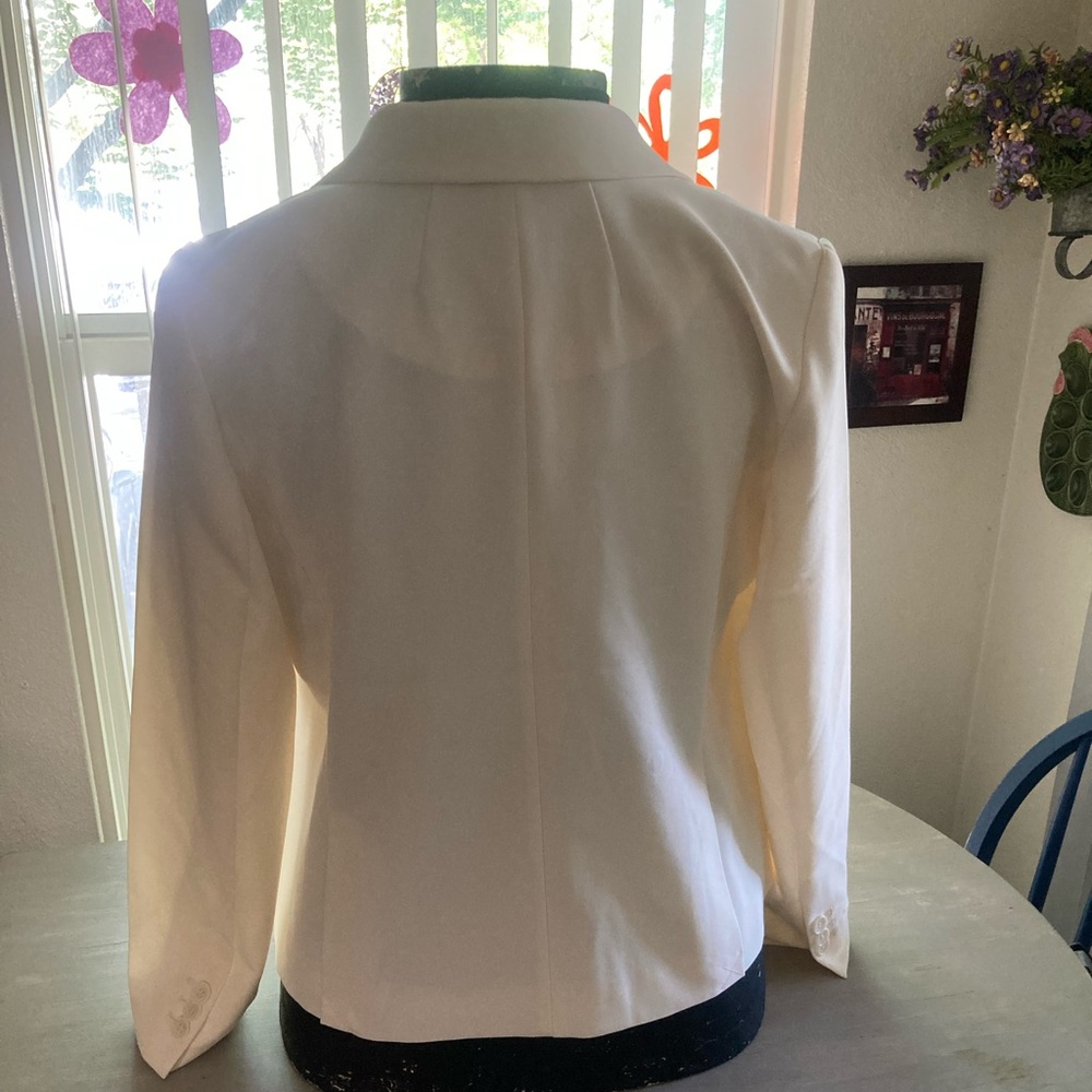 NWT Talbots Cream Blazer Classic Notched Lapel - Picture 4 of 11